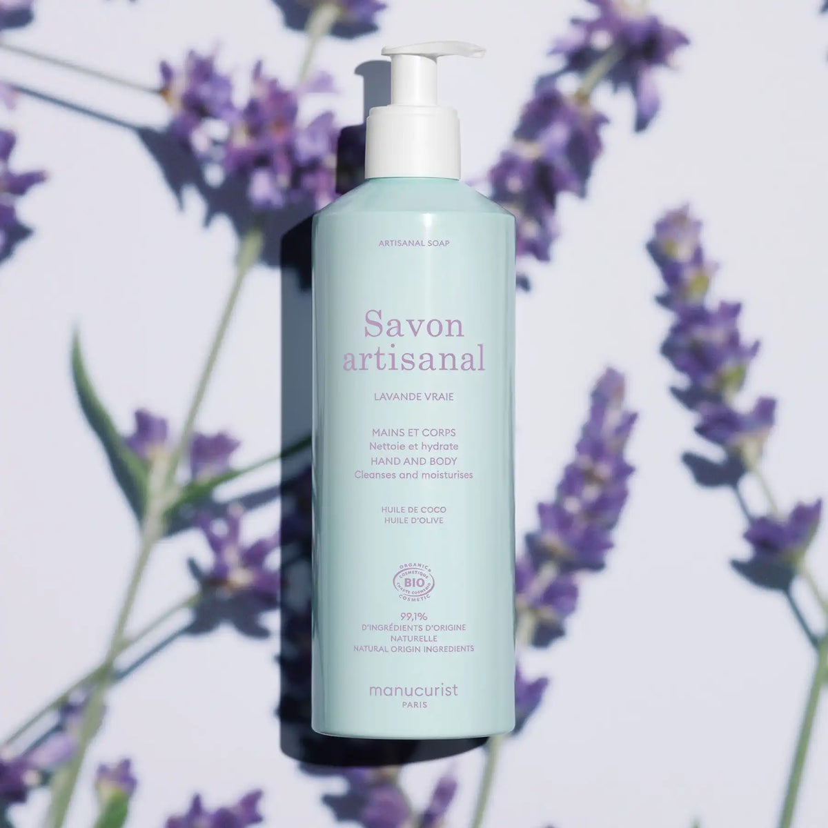 Savon Artisanal Parfum Lavande Vraie - Cosmos Organic - 500ml